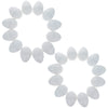 Plastic Set of 144 White Plastic Easter Eggs 2.25 Inches in White color Oval