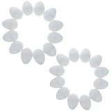 Plastic Set of 144 White Plastic Easter Eggs 2.25 Inches in White color Oval