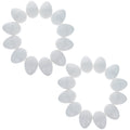 Set of 144 White Plastic Easter Eggs 2.25 Inches in White color Oval