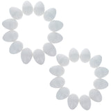 Set of 144 White Plastic Easter Eggs 2.25 Inches in White color Oval