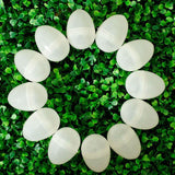 Set of 144 White Plastic Easter Eggs 2.25 Inches ,dimensions in inches: 2.25 x 1.55 x 1.55
