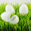 Juego de 12 huevos de Pascua de plástico blanco de 2,25 pulgadas