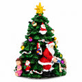 Santa Drummer Rotating Musical Christmas Tree Figurine in Green color Triangle