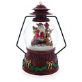 Santa's Wildlife Symphony Illuminated Musical Snow Globe in Red color