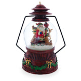 Santa's Wildlife Symphony Illuminated Musical Snow Globe in Red color
