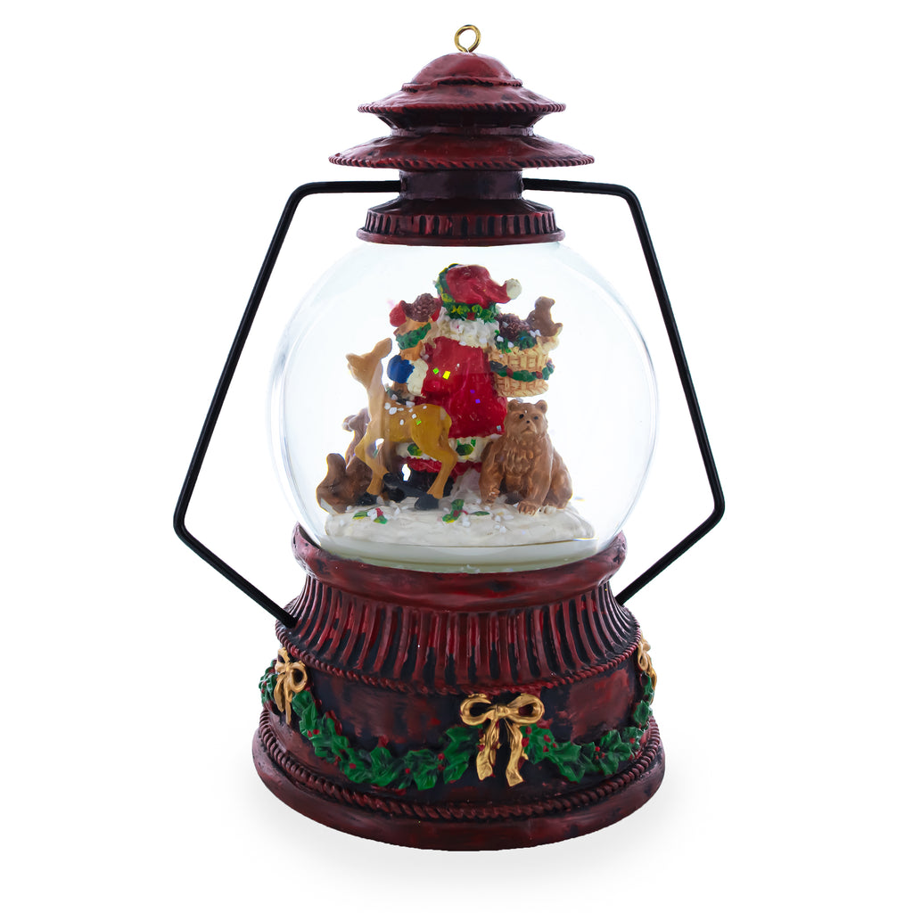 Santa's Wildlife Symphony Illuminated Musical Snow GlobeChina , dimensions in inches: 7.5 x 4 x 4