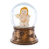 Golden Angel Mini Water Snow Globe in Beige color Round