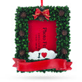 Pinecone Adorned Picture Frame Ornament: 4.5 x 3.5 Inches in Green color Rectangular