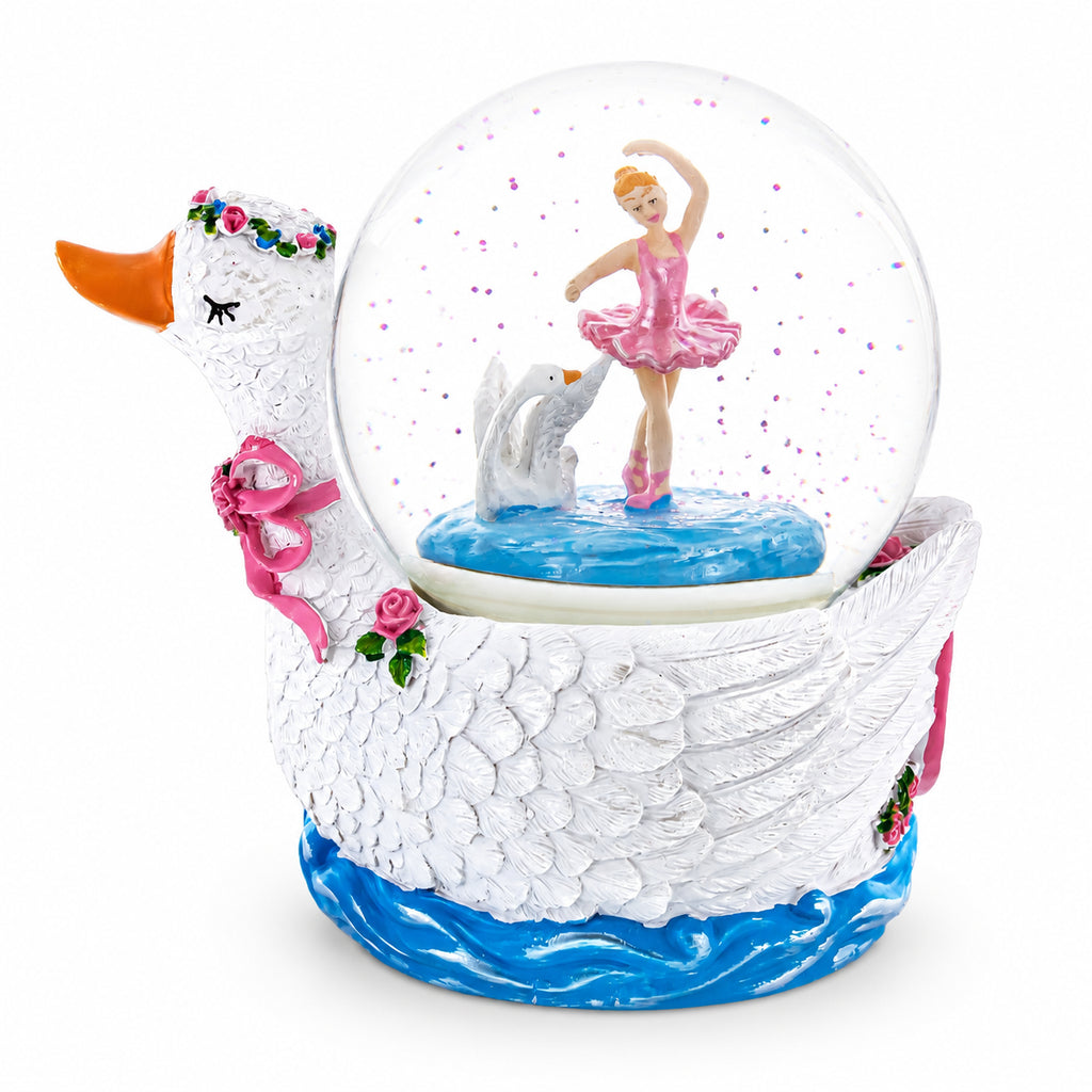 BestPysanky online gift shop sells Christmas water globe ballet dancer gift ballerina decor music box musical collectible figurine glitter flakes wind up rotating animated snowglobe recital present girls room keepsake
