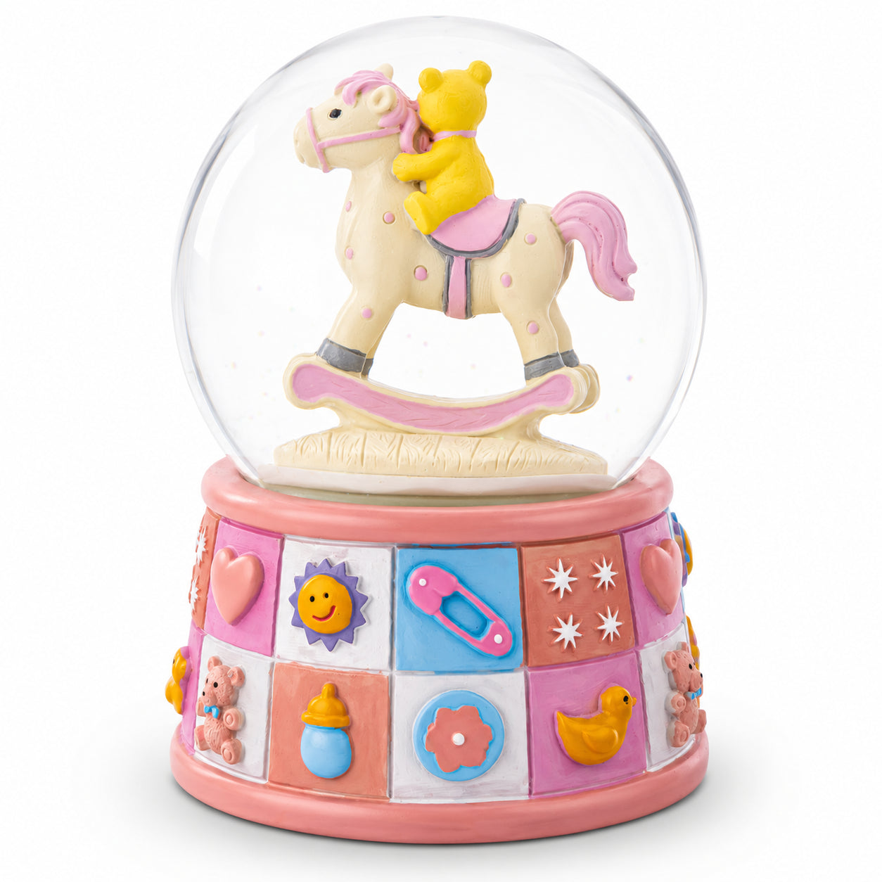 Lullaby Baby Nursery Music Box with Teddy Bear Water GlobeChina , dimensions in inches: 5.72 x 4 x 4