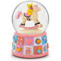 Lullaby Baby Nursery Music Box with Teddy Bear Water Globe in Multi color Round