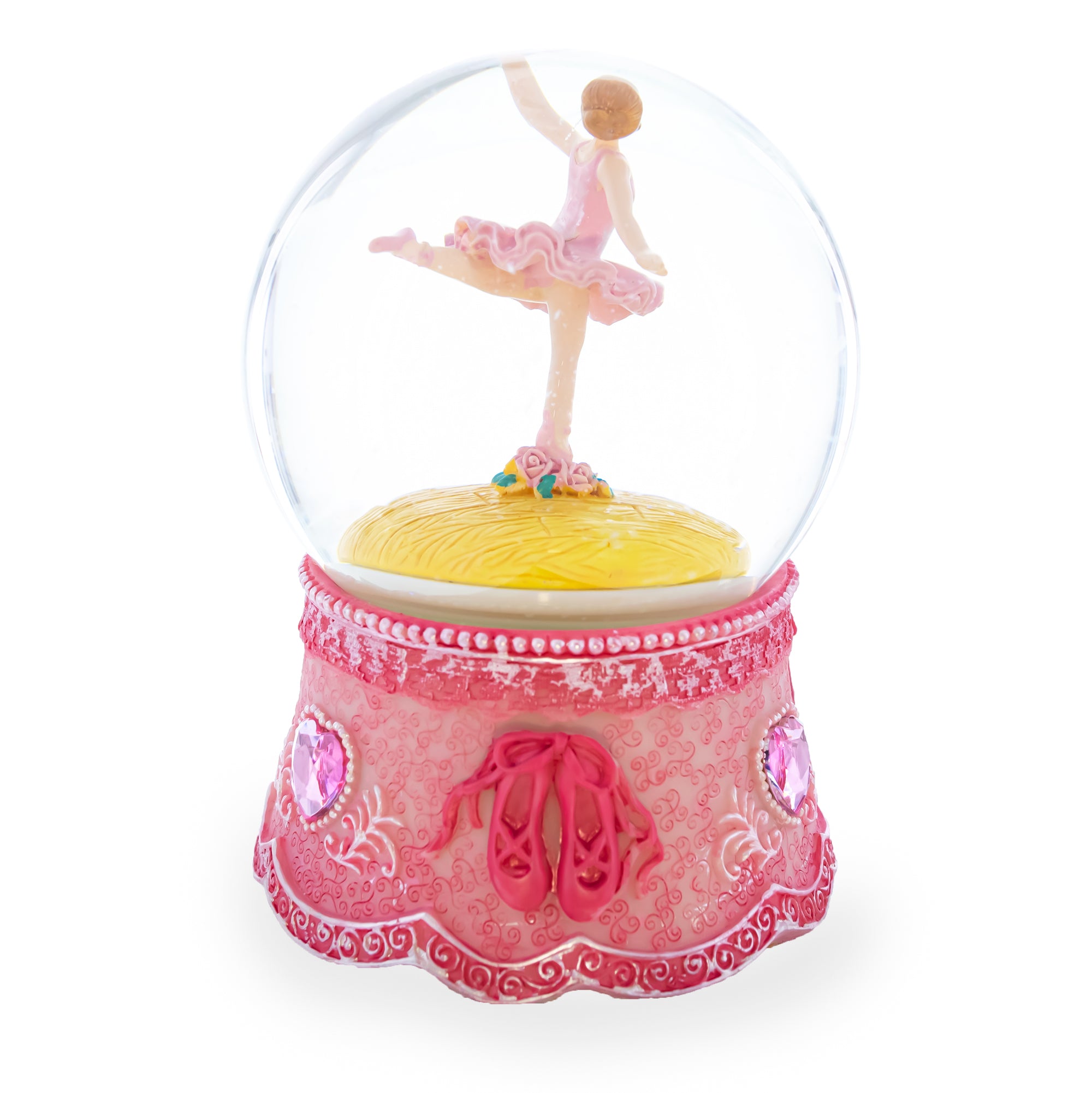 Shop Ballerina in Spin Musical Water Snow Globe. Buy Snow Globes Ballet Pink Round  for Sale by Online Gift Shop BestPysanky Christmas water globe snowglobe music box musical collectible figurine xmas holiday decorations gifts rotating animated spinning animated unique picture personalized cool glitter flakes festive wind-up