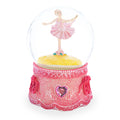 Ballerina in Spin Musical Water Snow Globe in Pink color Round