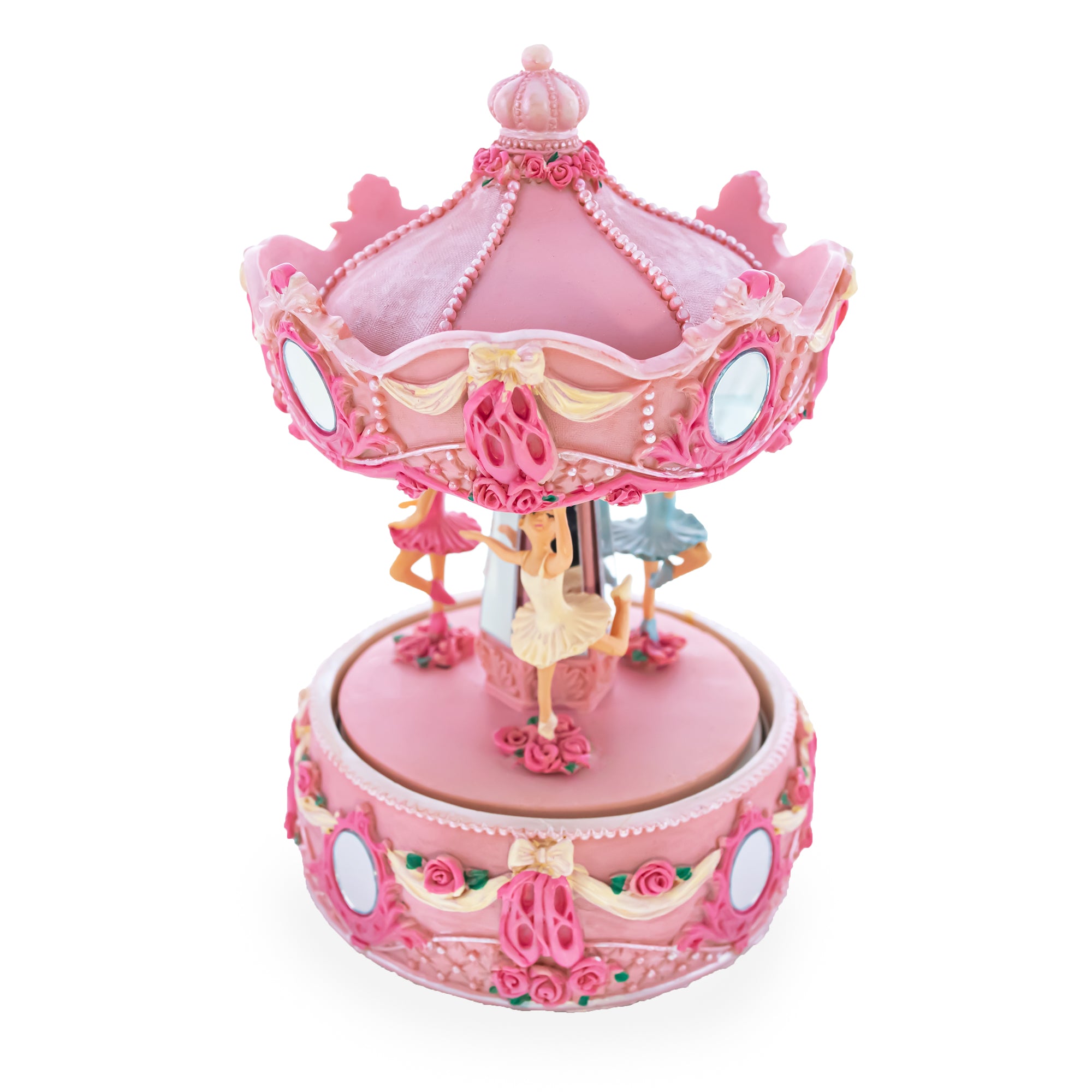Shop Pink Ballerina Carousel Rotating Musical Figurine. Buy Musical Figurines > Ballet Pink