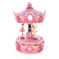 Pink Ballerina Carousel Rotating Musical Figurine in Pink color