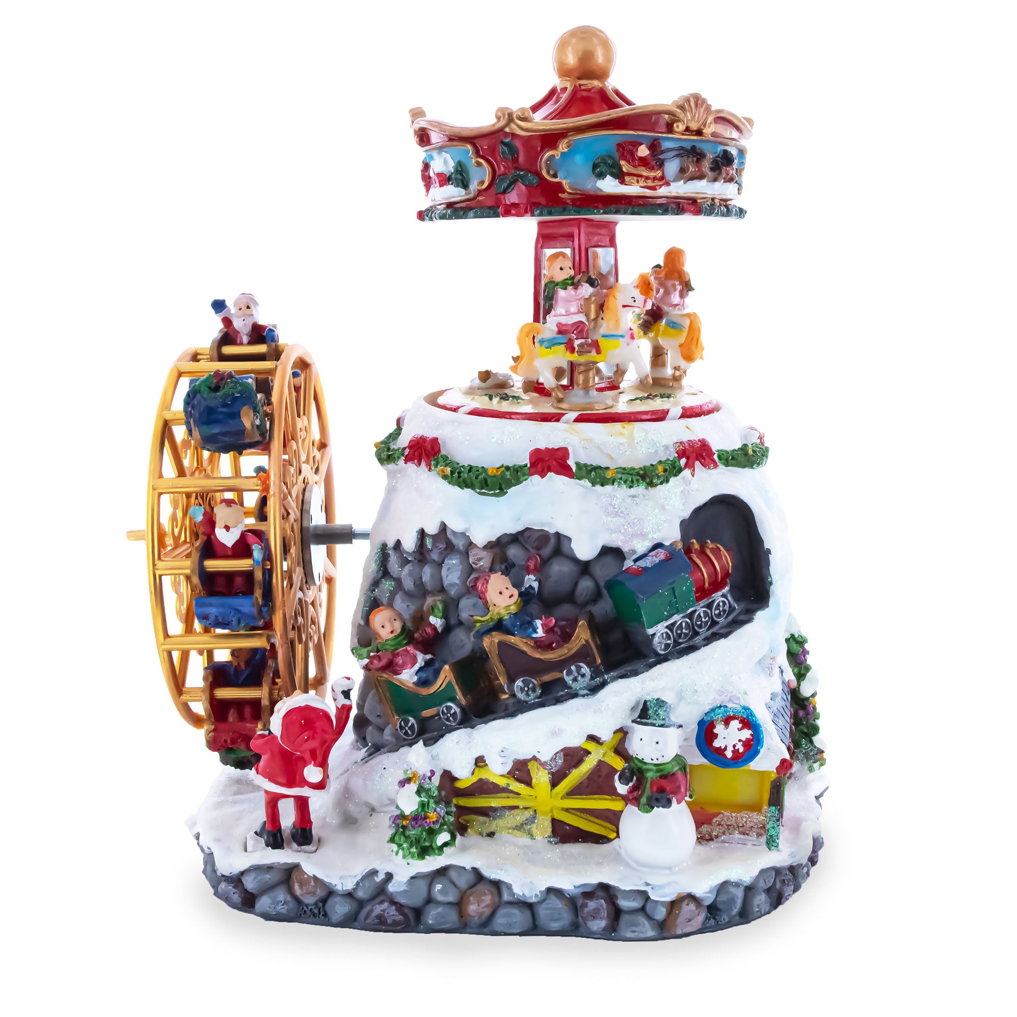 Shop Whirling Ferris Wheel Village: Musical Christmas Figurine with Rotating Motion. Buy Musical Figurines Carousels Multi   for Sale by Online Gift Shop BestPysanky Christmas water globe snowglobe music box musical collectible figurine xmas holiday decorations gifts rotating animated spinning animated unique picture personalized cool glitter flakes festive wind-up