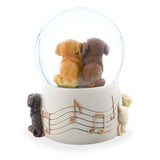 Canine Celebration: Musical Water Snow Globe with Dogs Enjoying a Party ,dimensions in inches: 5.53 x 4.9 x 4.9