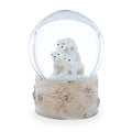 Polar Bears Mini Water Snow Globe in White color