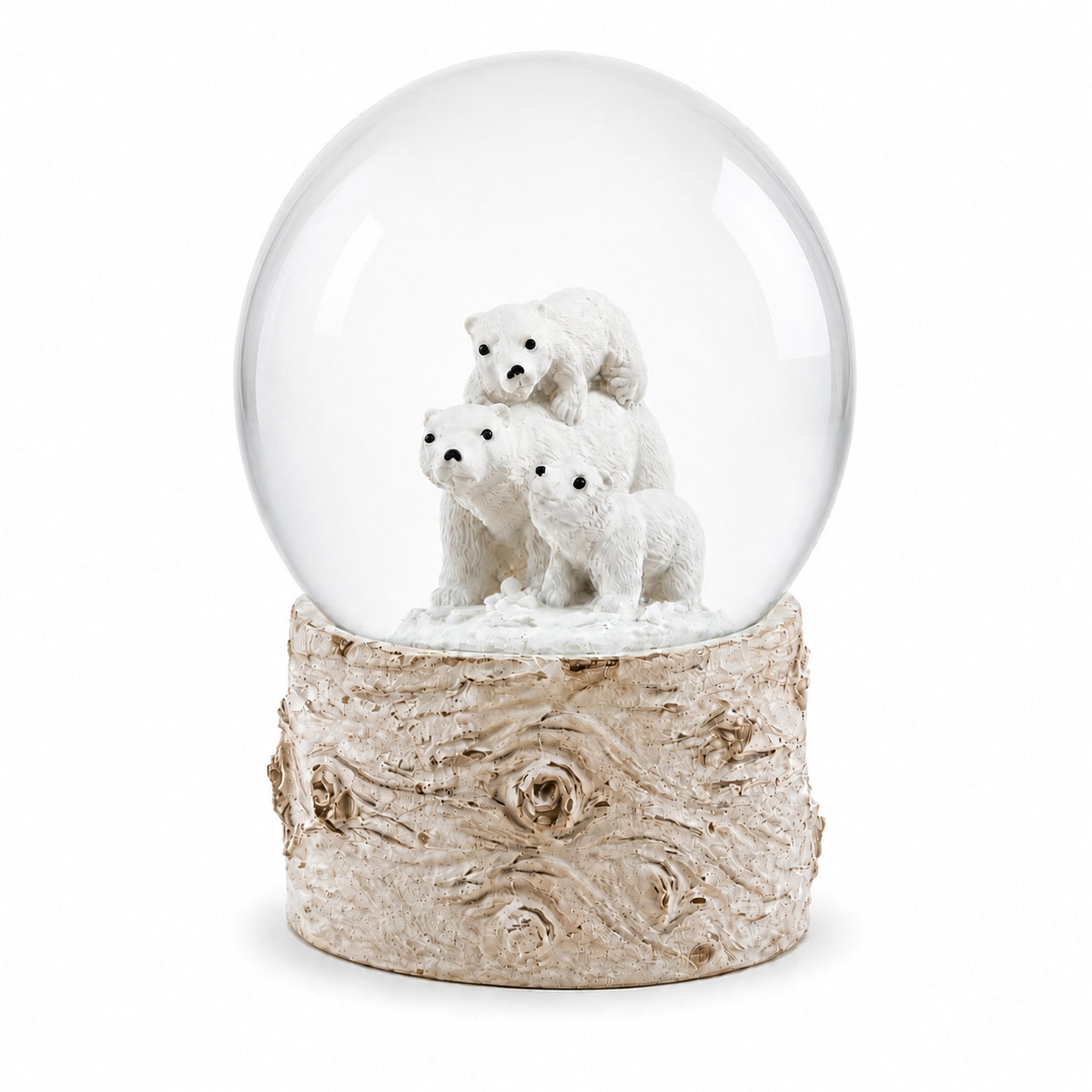 Mini Polar Bear Cub Collectible Water Globe in White color