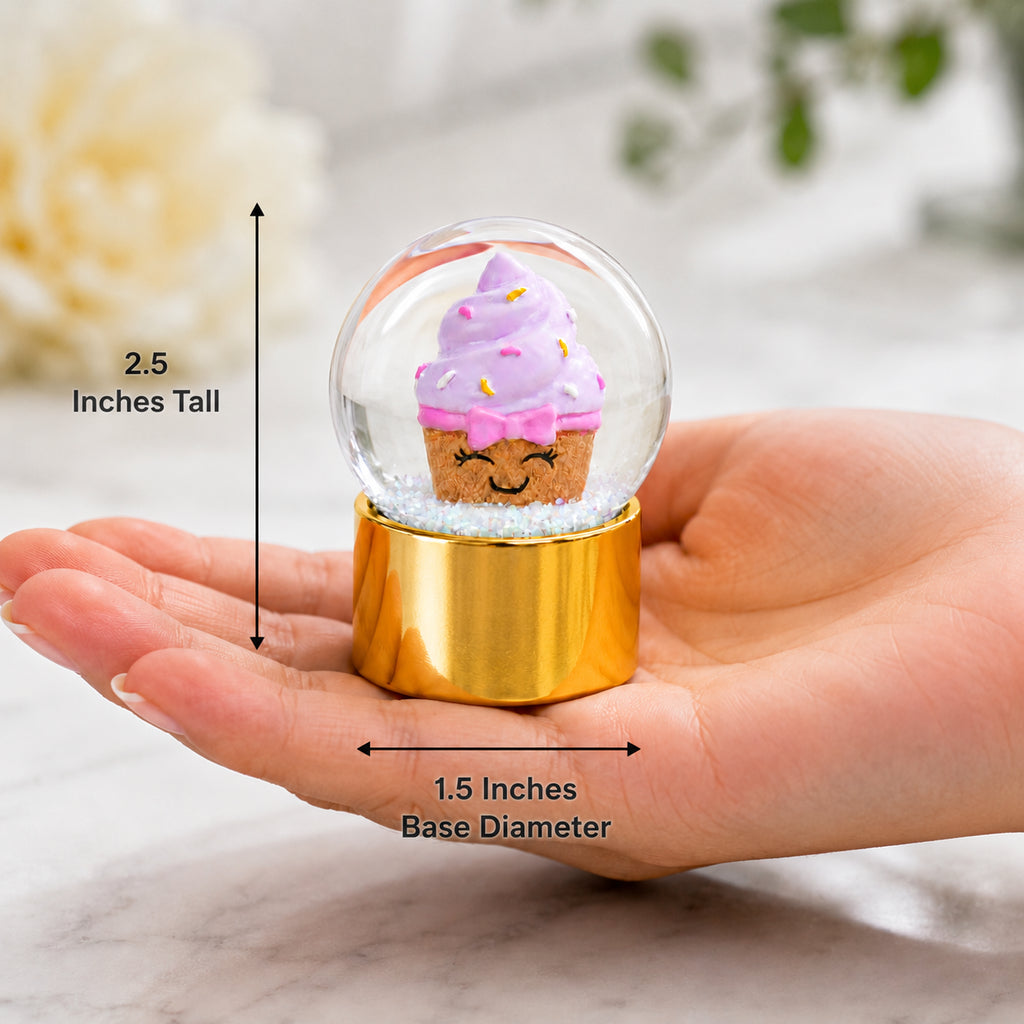 BestPysanky online gift shop sells dessert lover gift bakery decor pastry treat shaker glitter collectible cute pink frosting kitchen shelf display candy shop keepsake birthday favor sweet themed present boxed
