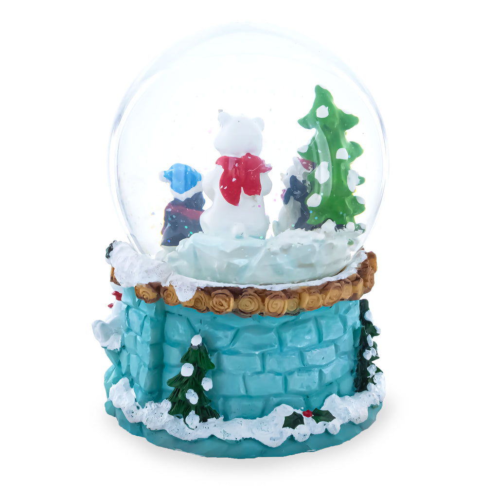 Shop Bear and Penguins Fishing Musical Christmas Water Snow Globe. Buy Snow Globes > Animals Green