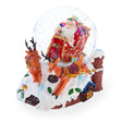 Santa Delivering Gifts Musical Christmas Water Snow Globe in Multi color Round