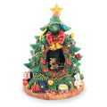 Tabletop Tree Spinning Musical Christmas Figurine in Multi color Triangle