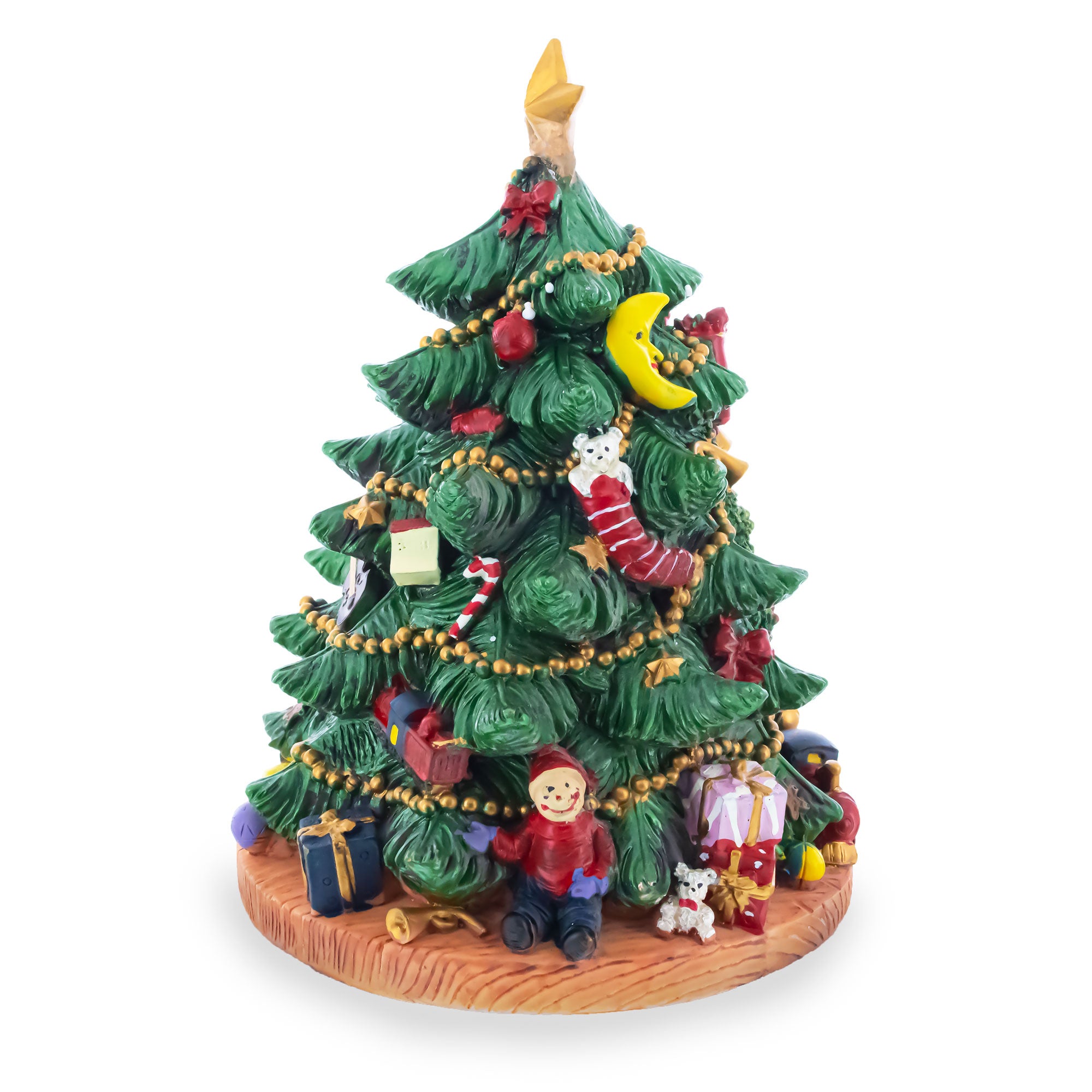 Shop Tabletop Tree Spinning Musical Christmas Figurine. Buy Musical Figurines Tabletop Christmas Trees Multi Triangle  for Sale by Online Gift Shop BestPysanky Christmas water globe music box musical collectible figurine xmas decoration rotating animated spinning animated unique picture personalized cool wind up children's kids