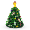 Wind-up Spinning Musical Christmas Tree with Angel Topper in Green color Triangle