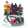 Winter Village Skating Animated Musical Christmas Figurine in Multi color