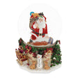 Resin Santa's Chimney Adventure: Musical Water Snow Globe in Multi color Round