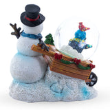 Snowman, Penguin and Cardinal Mini Water Snow Globe , dimensions in inches: 3.6 x 3.6 x 1.7