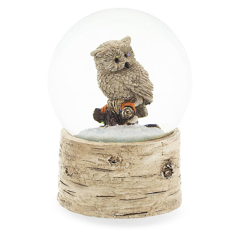 Buy Online Gift Shop Melodic Owl Perched on Tree Branch: Musical Water Snow Globe
