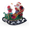 Santa's Joyful Sleigh Ride Mini Snow Water Globe in Multi color