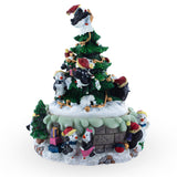Penguin Festivity: Spinning Christmas Tree Musical Figurine with Decorating Penguins ,dimensions in inches: 6.1 x 5.2 x 5.2