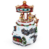 Whirling Ferris Wheel Village: Musical Christmas Figurine with Rotating Motion ,dimensions in inches: 7.24 x 5.6 x 5.87