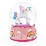 Enchanted Unicorn Dreams Mini Water Snow Globe: Rainbows and Glitter in Pink color,  shape