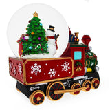 Santa Train Express Delivering Tree Musical Water Globe , dimensions in inches: 7.9 x 7.2 x 3.85