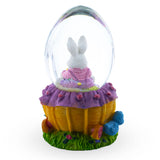 Bunny and Carrots Basket Water Globe , dimensions in inches: 3.3 x 1.8 x 1.8