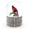 Cardinal's Wintery Serenade: Musical Water Globe with Red Cardinal on Birch Tree and Wreath ,dimensions in inches: 5.6 x 3.5 x 3.5
