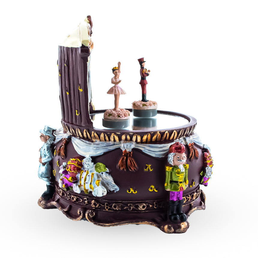 Nutcracker Dance with Ballerina Wind-Up Musical Figurine , dimensions in inches: 5 x 4.25 x