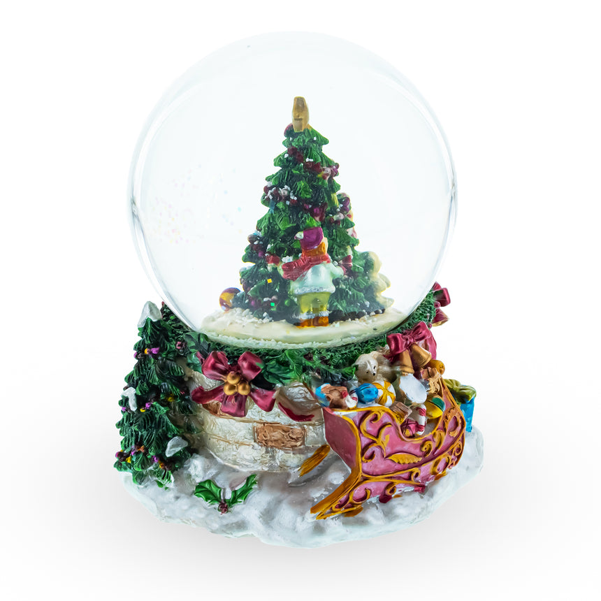 Shop Joyful Children Adorning Christmas Tree: Musical Water Snow Globe. Buy Snow Globes Winter Villages Multi Round  for Sale by Online Gift Shop BestPysanky Christmas water globe snowglobe music box musical collectible figurine xmas holiday decorations gifts rotating animated spinning animated unique picture personalized cool glitter flakes festive wind-up
