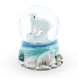 Resin Arctic Wonderland Mini Water Snow Globe: Polar Bears in Serenity in White color