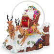 Santa's Gift Delivery Melody: Musical Christmas Water Snow Globe in Multi color, Round shape