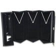 Three Pendants Holder Jewelry Box with Mirror in  color Rectangular