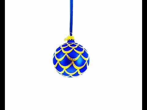 1900 Kelch Pine Cone Royal Glass Christmas Ornament 3.25 Inches