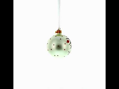 Adorno navideño de cristal con baraja de naipes de 3,25 pulgadas