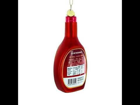Maple Syrup Bottle Glass Christmas Ornament
