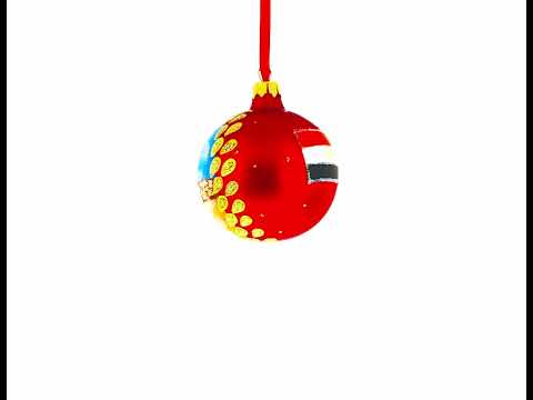 Weihnachtskugel aus Glas mit ägyptischen Pyramiden, 10 cm (4 Zoll)