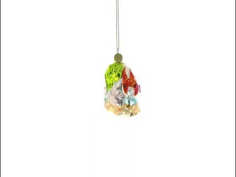 Coral Reef Fishes Glass Christmas Ornament